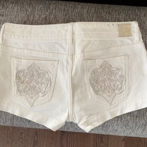 White Express shorts